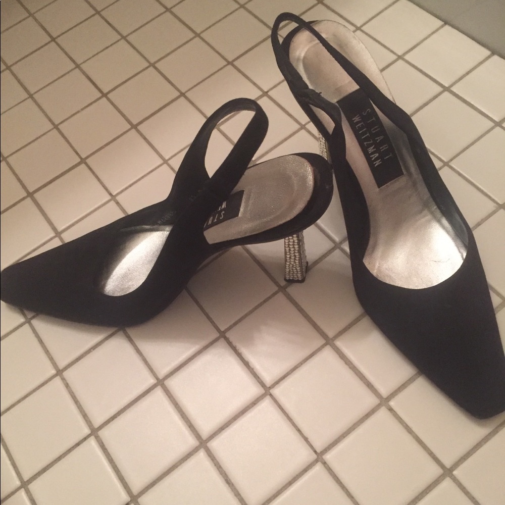 Stuart Weitzman Crystal Slingback